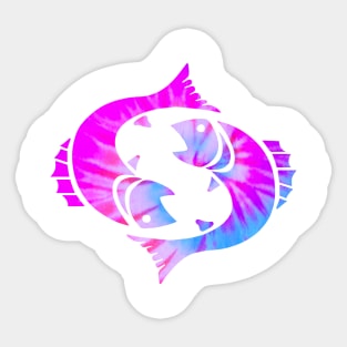 Pisces Tiedye Sticker